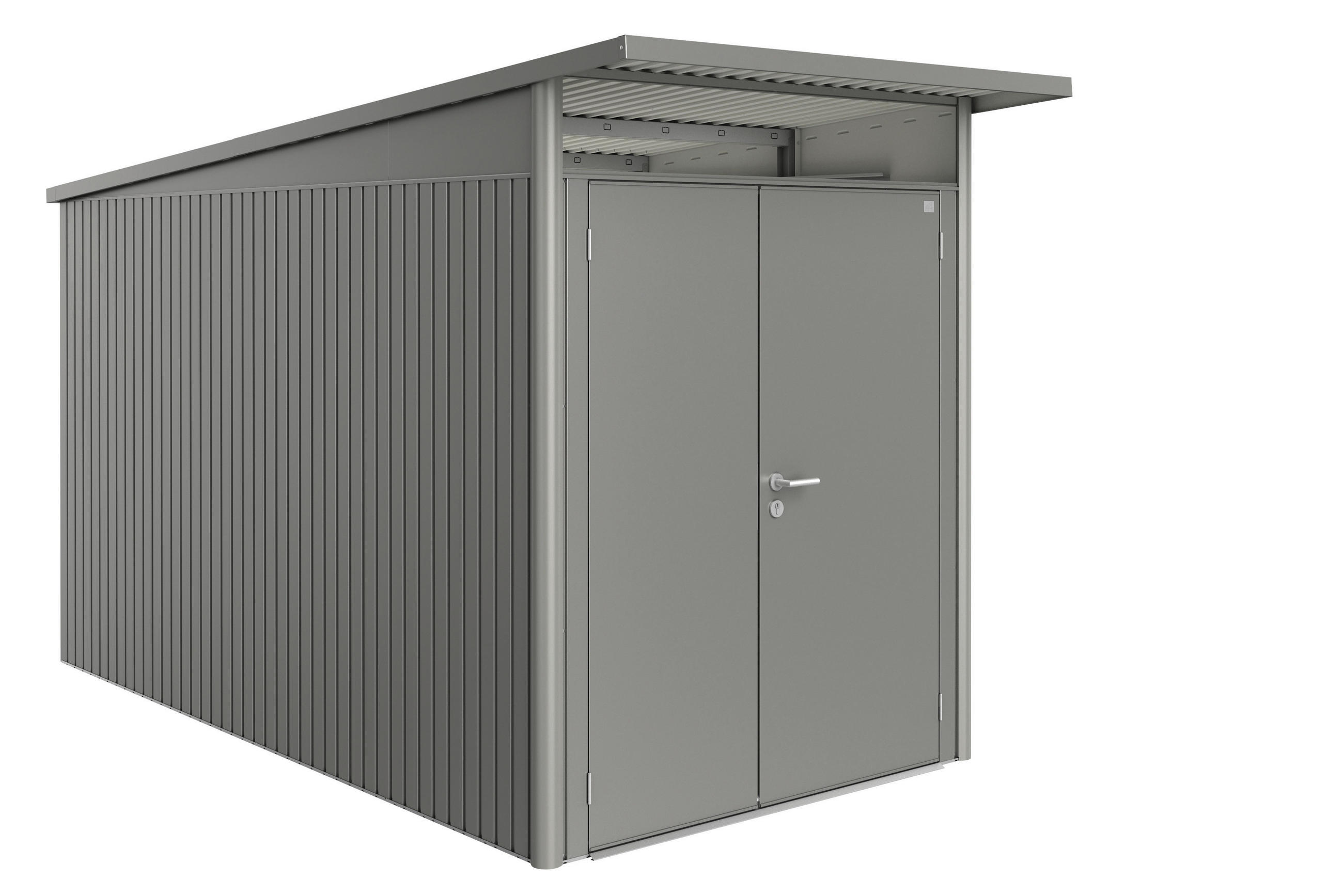 GERÄTEHAUS 180/222/380 cm  - Anthrazit, Basics, Metall (180/222/380cm) - Biohort