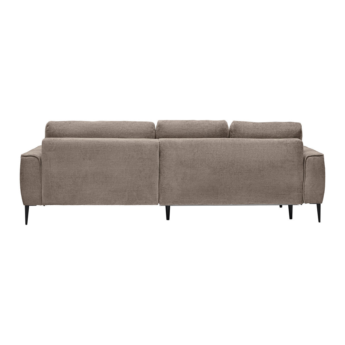HÖRNSOFFA i vävt tyg beige  - beige/svart, Modern, metall/textil (255/164cm) - MID.YOU