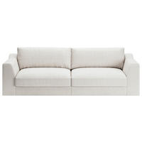 BIGSOFA Chenille, Flachgewebe Grau  - Schwarz/Grau, Design, Kunststoff/Textil (276/90/109cm) - home24