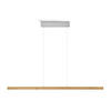 LED-HÄNGELEUCHTE 120/4/55-150 cm  - Silberfarben/Braun, Natur, Holz/Kunststoff (120/4/55-150cm) - Herzblut