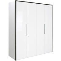 DREHTÜRENSCHRANK 201/221/60 cm 4-türig Weiß  - Anthrazit/Weiß, MODERN, Holzwerkstoff/Metall (201/221/60cm) - MID.YOU