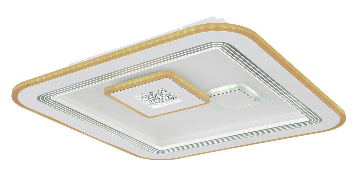 STROPNA LED-SVETILKA   //2700-6500 K/230 V/ - bela/opal, Design, kovina/umetna masa (46,6/46,6/7,4cm) - Globo