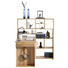 MINI-OFFICE - Eichefarben/Weiß, KONVENTIONELL, Holzwerkstoff (127,2/145,1/114,2cm) - Voleo MINI-OFFICE - Eichefarben/Weiß, KONVENTIONELL, Holzwerkstoff (127,2/145,1/114,2cm) - Voleo