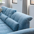ECKSOFA  in Flachgewebe Pastellblau  204/341 cm  - Pastellblau/Schwarz, Design, Textil/Metall (204/341cm) - Xora