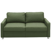 SCHLAFSOFA Chenille Grün  - Chromfarben/Grün, KONVENTIONELL, Textil/Metall (186/90/100cm) - Beldomo Style