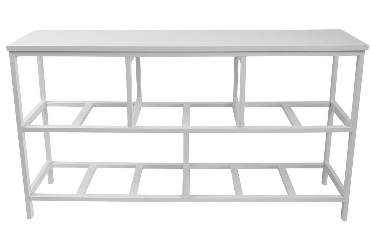 REGAL Kiefer massiv Grau, Weiß  - Weiß/Grau, Basics, Karton/Holz (101/55/30cm) - Carryhome