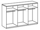DREHTÜRENSCHRANK 300/216/58 cm 6-türig  - Chromfarben/Weiß, MODERN, Holzwerkstoff/Metall (300/216/58cm) - MID.YOU