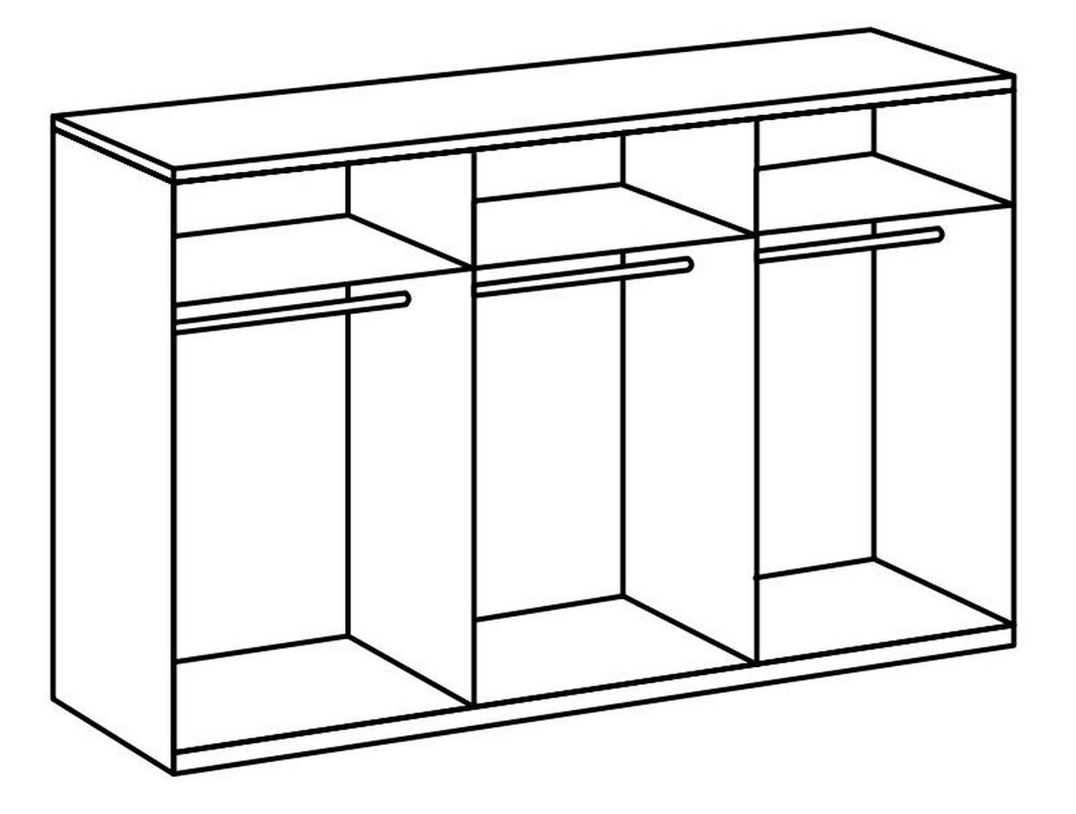 DREHTÜRENSCHRANK 300/216/58 cm 6-türig  - Chromfarben/Weiß, MODERN, Holzwerkstoff/Metall (300/216/58cm) - MID.YOU