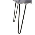 SITZBANK 128/50/45 cm Samt Grau, Schwarz  - Schwarz/Grau, LIFESTYLE, Textil/Metall (128/50/45cm) - Xora