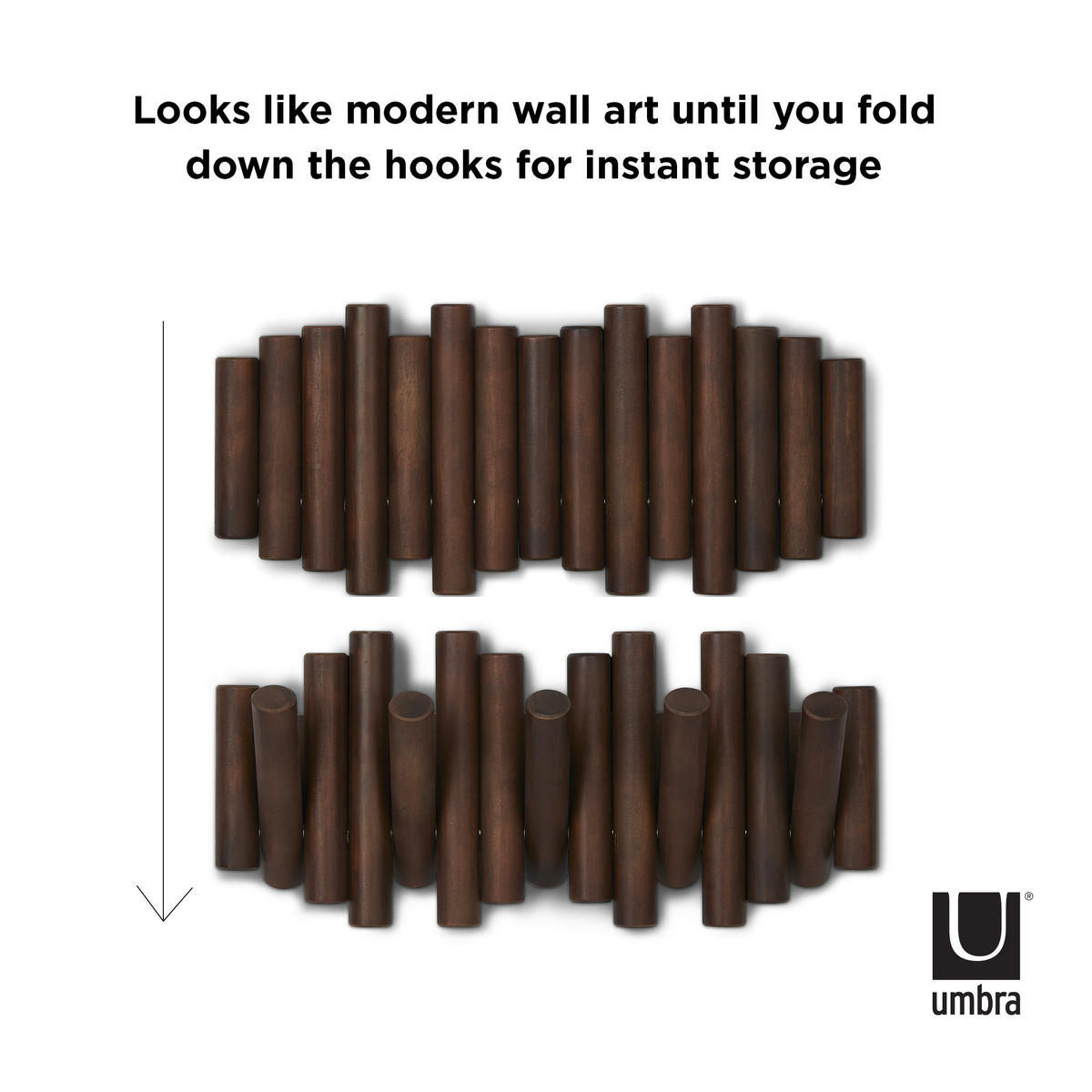WANDGARDEROBE  in Kiefer Walnussfarben  - Walnussfarben, Basics, Holz (38/17/4cm) - Umbra
