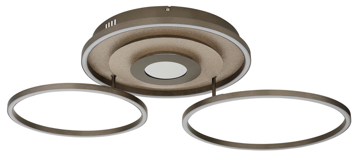 LED-DECKENLEUCHTE Miles 99,2/57/11,5 cm  - Champagner/Goldfarben, Design, Kunststoff/Metall (99,2/57/11,5cm) - Globo