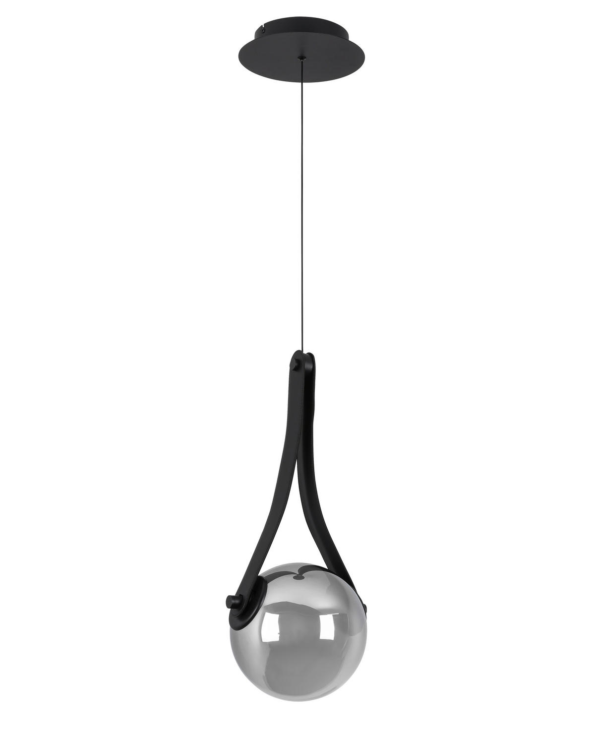 LED LUSTER  23/215 cm      - boja hroma/crna, Dizajnerski, staklo/metal (23/215cm) - Dieter Knoll