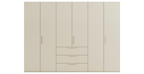 DREHTÜRENSCHRANK 301/223/61 cm,  in Champagner, 6-türig  - Champagner, Basics, Holzwerkstoff/Metall (301/223/61cm) - Novel