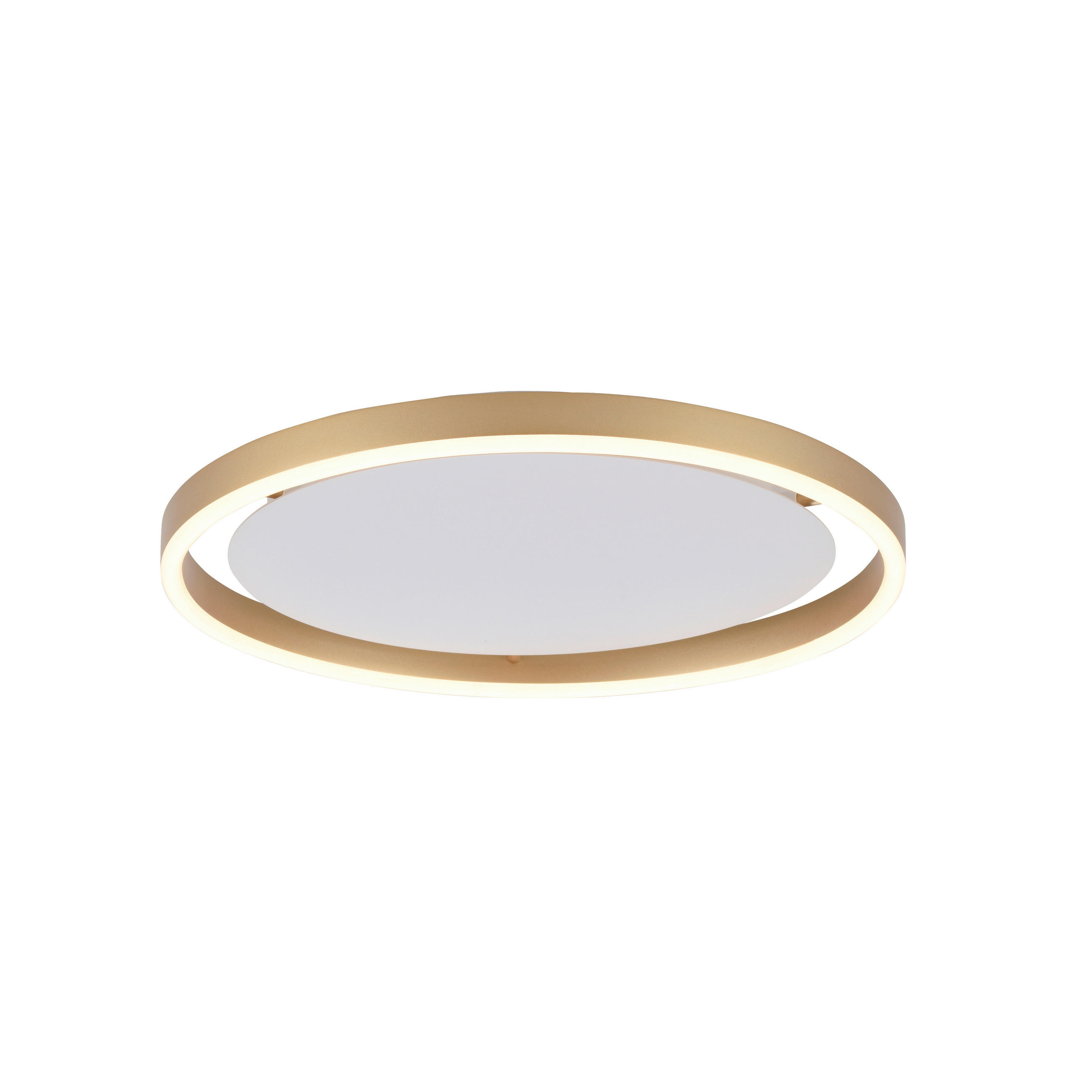 LED-DECKENLEUCHTE Riuts 39,3/39,3/5,3 cm   - Messingfarben, Design, Kunststoff/Metall (39,3/39,3/5,3cm)