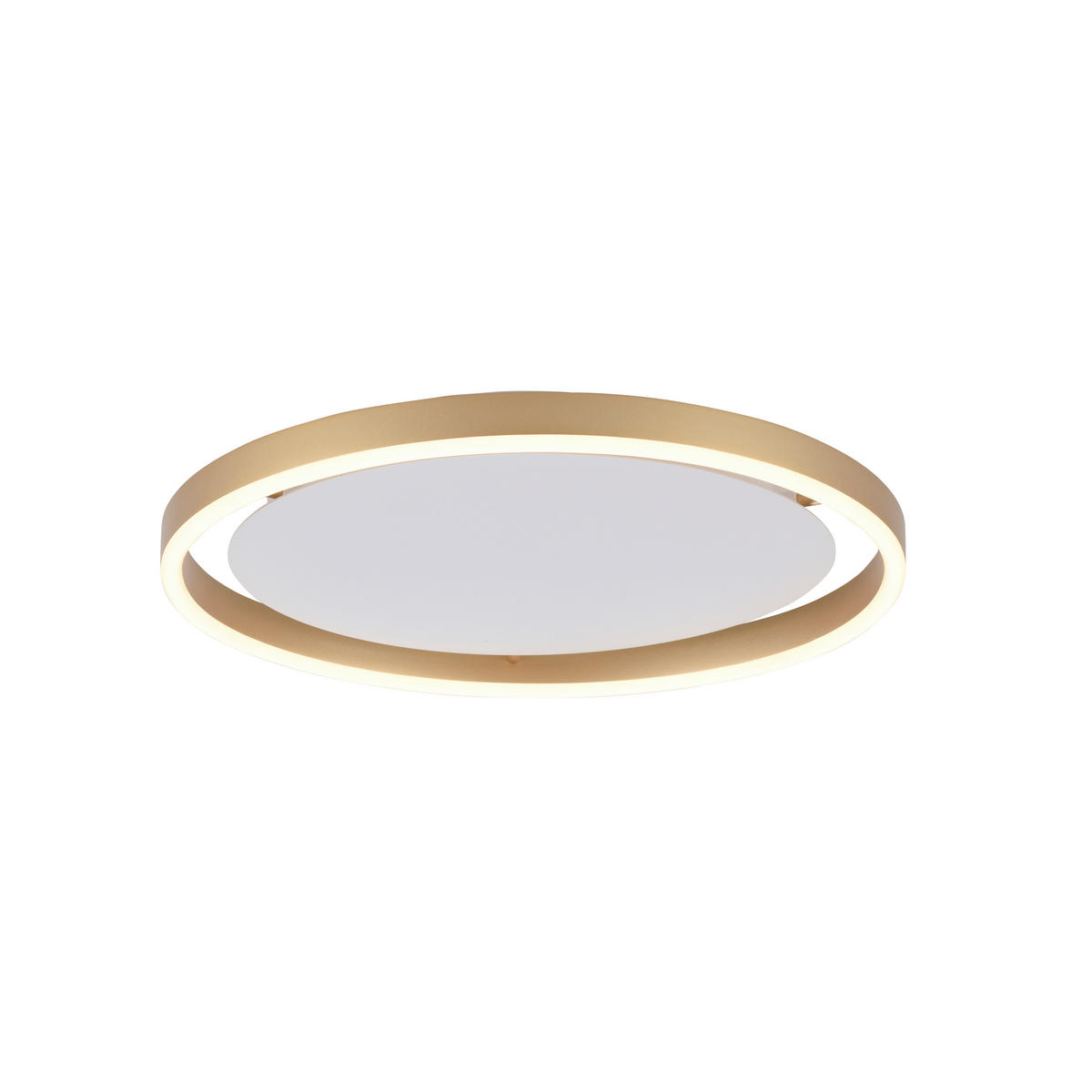 LED-DECKENLEUCHTE  39,3/39,3/5,3 cm    - Messingfarben, Design, Kunststoff/Metall (39,3/39,3/5,3cm)