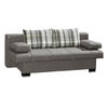 SCHLAFSOFA Helen  mit Stoffauswahl, Schlafen auf Sitzhöhe, Rücken echt Grau  - Wengefarben/Alufarben, KONVENTIONELL, Holz/Textil (200/80/94cm) - Novel