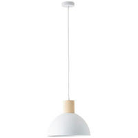 HÄNGELEUCHTE 34/120 cm   - Hellbraun/Weiß, KONVENTIONELL, Holz/Metall (34/120cm) - Brilliant