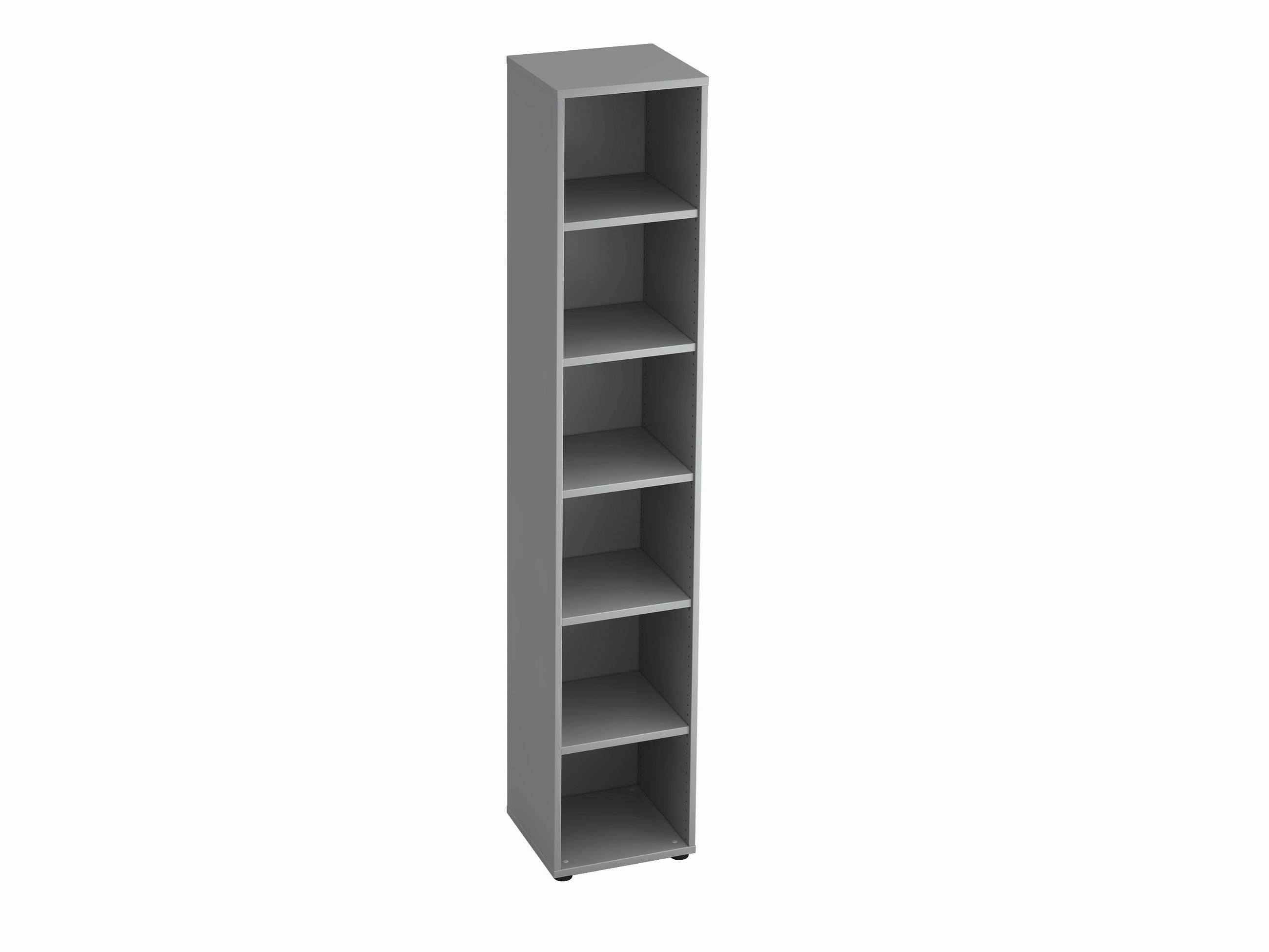 REGAL  40/215,6/40 cm Grau  - Schwarz/Grau, KONVENTIONELL, Holzwerkstoff/Kunststoff (40/215,6/40cm) - Venda