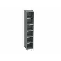 REGAL  40/215,6/40 cm Grau  - Schwarz/Grau, KONVENTIONELL, Holzwerkstoff/Kunststoff (40/215,6/40cm) - Venda