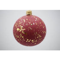 CHRISTBAUMKUGEL 7 cm  - Dunkelrot, Basics, Glas/Metall (7cm) - X-Mas