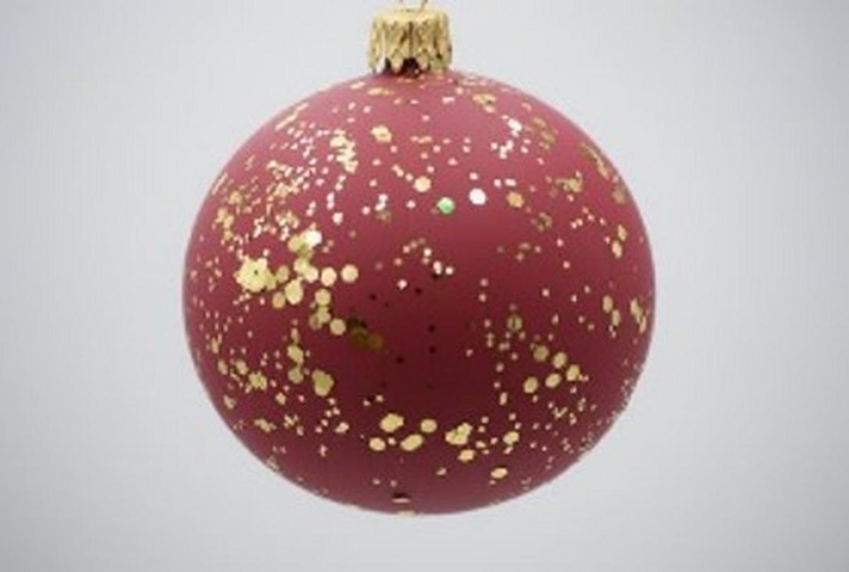 CHRISTBAUMKUGEL 7 cm  - Dunkelrot, Basics, Glas/Metall (7cm) - X-Mas