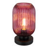 BORDSLAMPA 14/24 cm   - lila/svart, Klassisk, metall/glas (14/24cm) - Globo