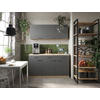 MINIKÖK 150 cm   i grå, ekfärgad  - silver/grå, Basics, metall/trämaterial (150cm) - Respekta