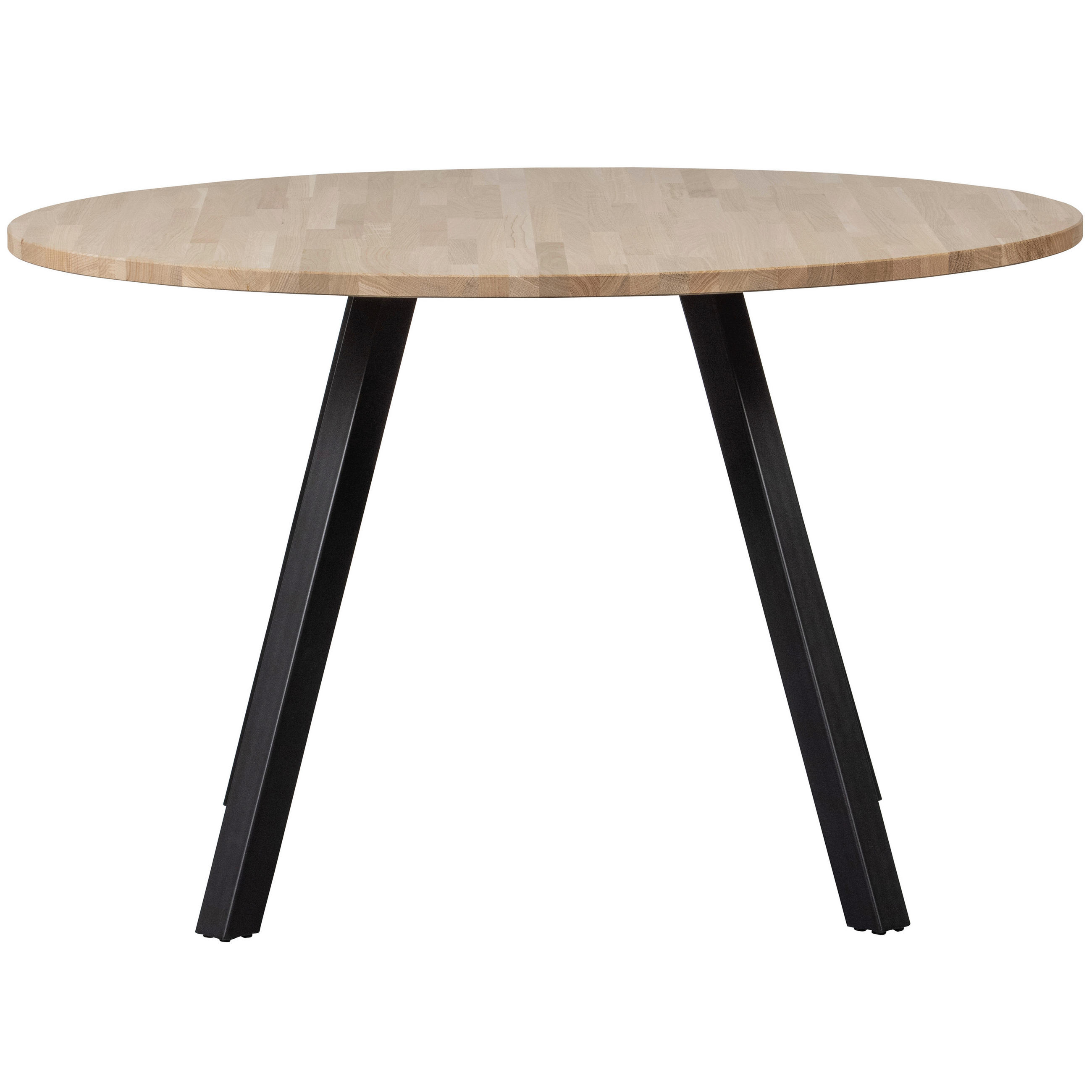 ESSTISCH in Holz 120/120/75 cm  - Eichefarben/Schwarz, Design, Holz/Metall (120/120/75cm) - Livetastic