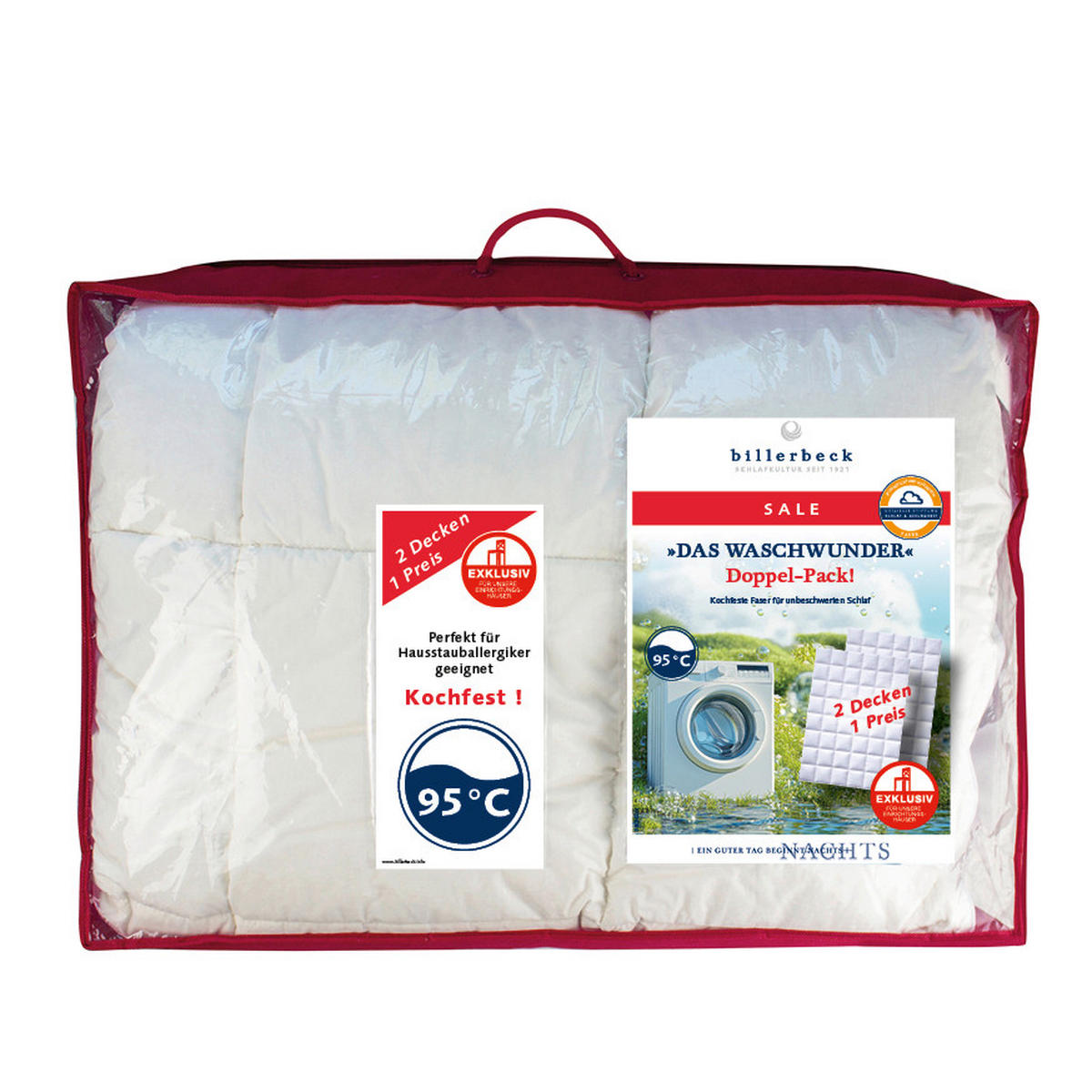 BETTENSET - Weiß, Basics (135/200cm) - Billerbeck