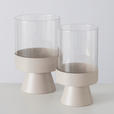 WINDLICHT - Beige, Basics, Glas/Metall (19/29cm) - Ambia Home