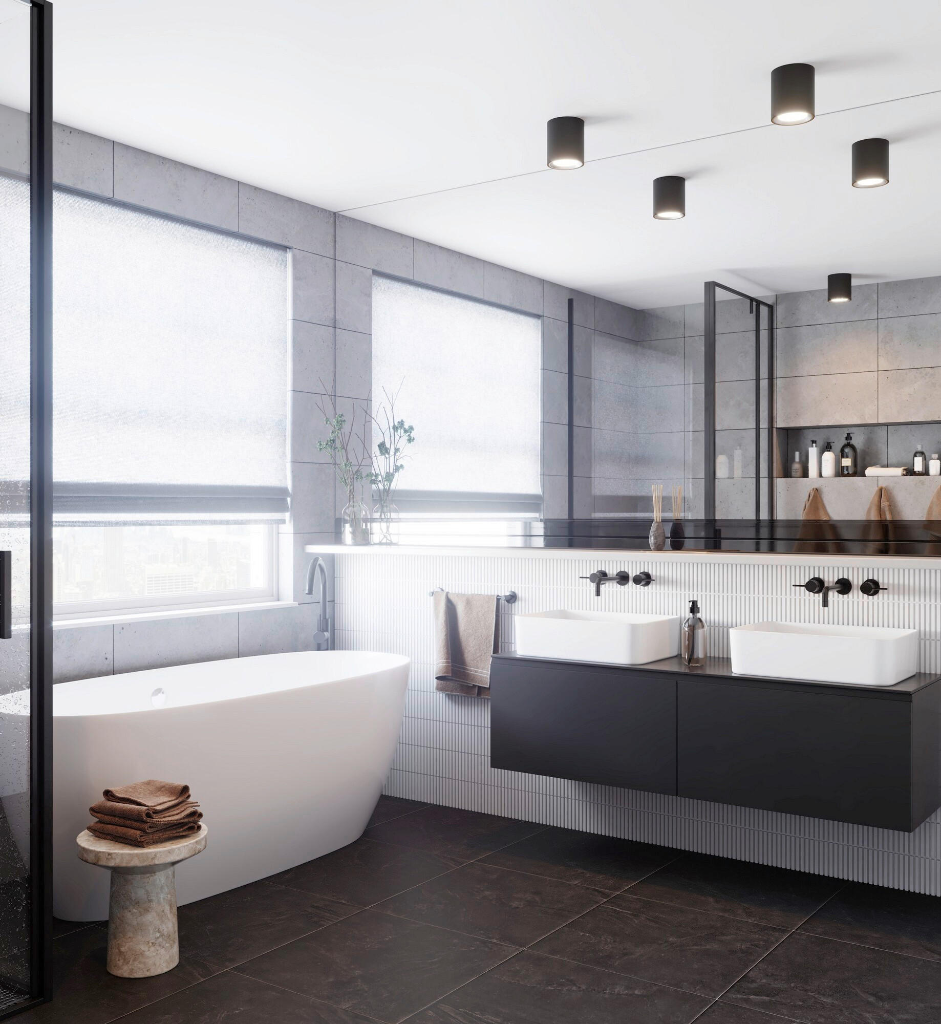BADEZIMMER-DECKENLEUCHTE 12,5/14 cm   - Schwarz, Basics, Metall (12,5/14cm) - Nordlux