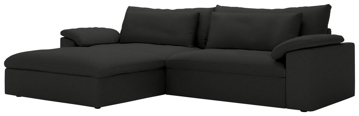 ECKSOFA  Chenille Anthrazit  - Anthrazit/Schwarz, Modern, Kunststoff/Textil (198/306cm) - Carryhome