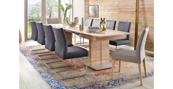 STUHL in Holz, Textil Schlammfarben, Eichefarben - Schlammfarben/Eichefarben, KONVENTIONELL, Holz/Textil (48/95/63cm) - Voleo