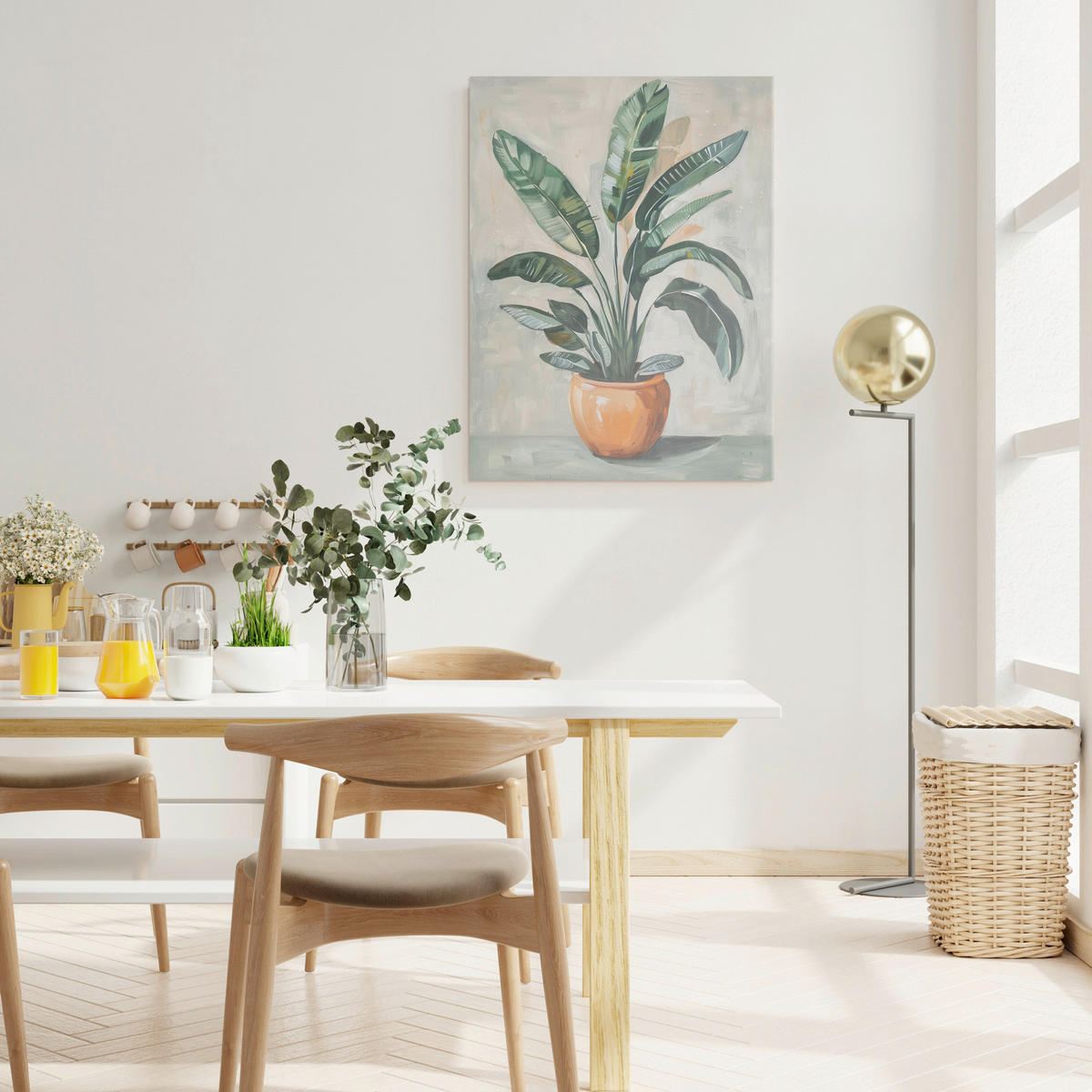 LEINWANDBILD Pflanzen 60/80 cm  - Multicolor, Basics, Holz/Textil (60/80cm)