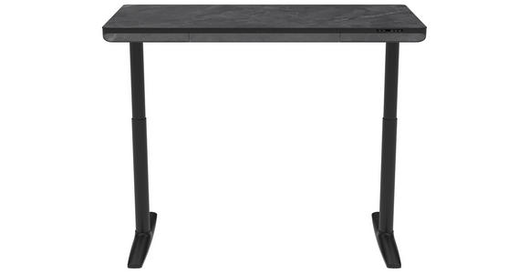SCHREIBTISCH 140/70/73-118 cm  in Schwarz  - Schwarz, Design, Holzwerkstoff/Kunststoff (140/70/73-118cm) - Novel