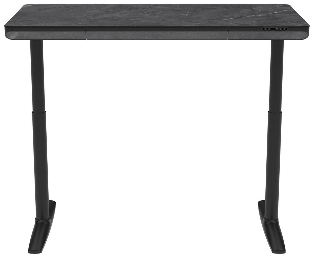 SCHREIBTISCH höhenverstellbar  - Schwarz, Design, Holzwerkstoff/Kunststoff (140/70/73-118cm) - Novel