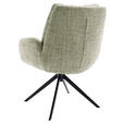 ARMLEHNSTUHL  Stoffauswahl, Typenauswahl Webstoff  - Schwarz/Olivgrün, Design, Textil/Metall (72/95/77cm) - Novel