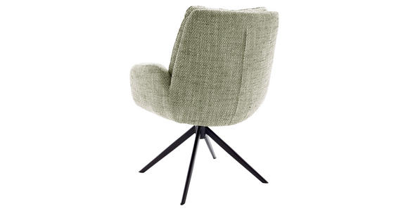 ARMLEHNSTUHL  Stoffauswahl, Typenauswahl Webstoff  - Schwarz/Olivgrün, Design, Textil/Metall (72/95/77cm) - Novel
