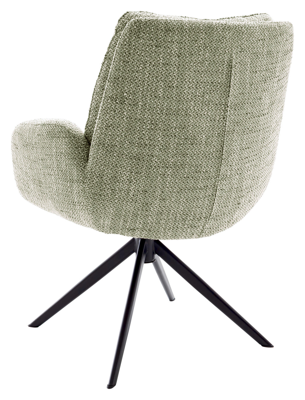 ARMLEHNSTUHL  in Stahl Webstoff  - Schwarz/Olivgrün, Design, Textil/Metall (72/95/77cm) - Novel