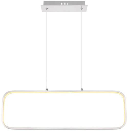 HÄNGELEUCHTE 80/10/120 cm   - Opal/Nickelfarben, Basics, Kunststoff/Metall (80/10/120cm) - Globo