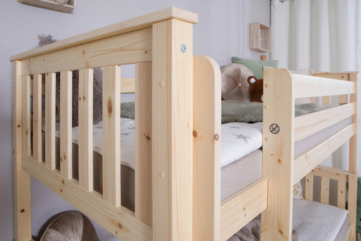 ETAGENBETT 90/200 cm Naturfarben  - Naturfarben, Modern, Holz (90/200cm) - MID.YOU