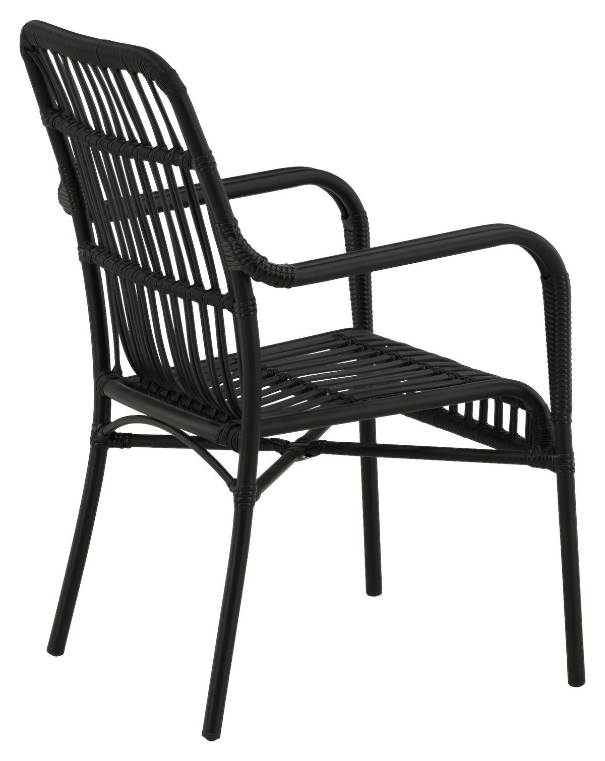 LOUNGESESSEL  - Schwarz, KONVENTIONELL, Kunststoff/Metall (57/90/64cm) - Gardenson