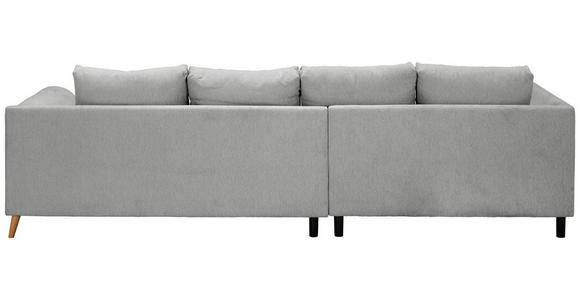 ECKSOFA  in Flachgewebe Grau  202/306 cm  - Buchefarben/Grau, KONVENTIONELL, Holz/Textil (202/306cm) - Carryhome