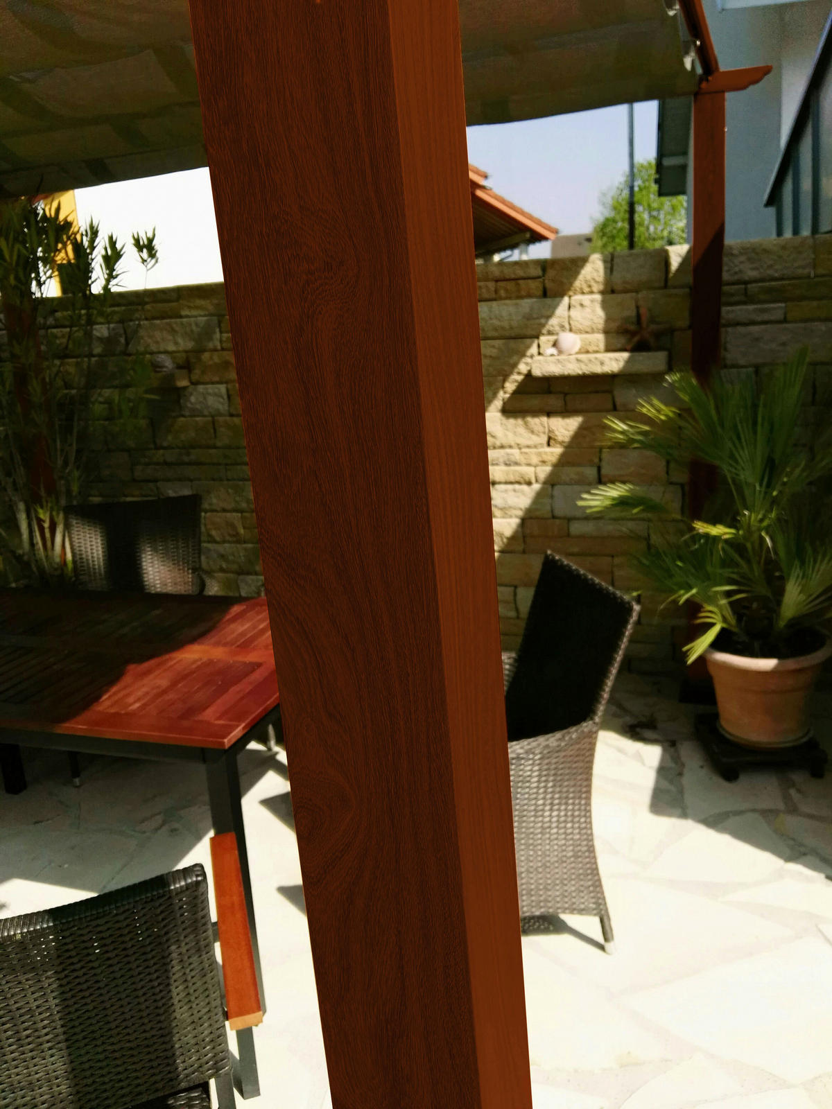 PERGOLA velikost: 350/235/350 cm - tmavě hnědá, Basics, kov/plast (350/235/350cm)