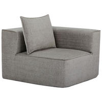 SOFAELEMENT Webstoff Taupe  - Taupe/Weiß, Design, Kunststoff/Textil (90/80/90cm) - Carryhome