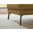 ECKSOFA  in Flachgewebe Schilfgrün Armteilverstellung, Relaxfunktion, Drehsitzfunktion  175-224/255-365 cm  - Schilfgrün/Schwarz, Design, Textil/Metall (175-224/255-365cm) - Dieter Knoll
