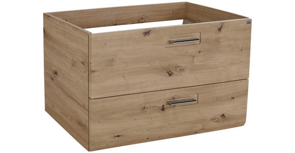 Waschbeckenunterschrank mit Soft-Close Avensis B: 90cm - Fichtefarben/Eichefarben, MODERN, Holzwerkstoff (90/53/45cm) - Luca Bessoni