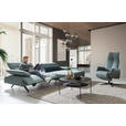 ECKSOFA in Flachgewebe Petrol  - Anthrazit/Petrol, Design, Textil (280/164cm) - Ambiente