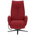 RELAXSESSEL in Textil Rot  - Anthrazit/Rot, Design, Textil/Metall (71/114/84cm) - Johann Jakob
