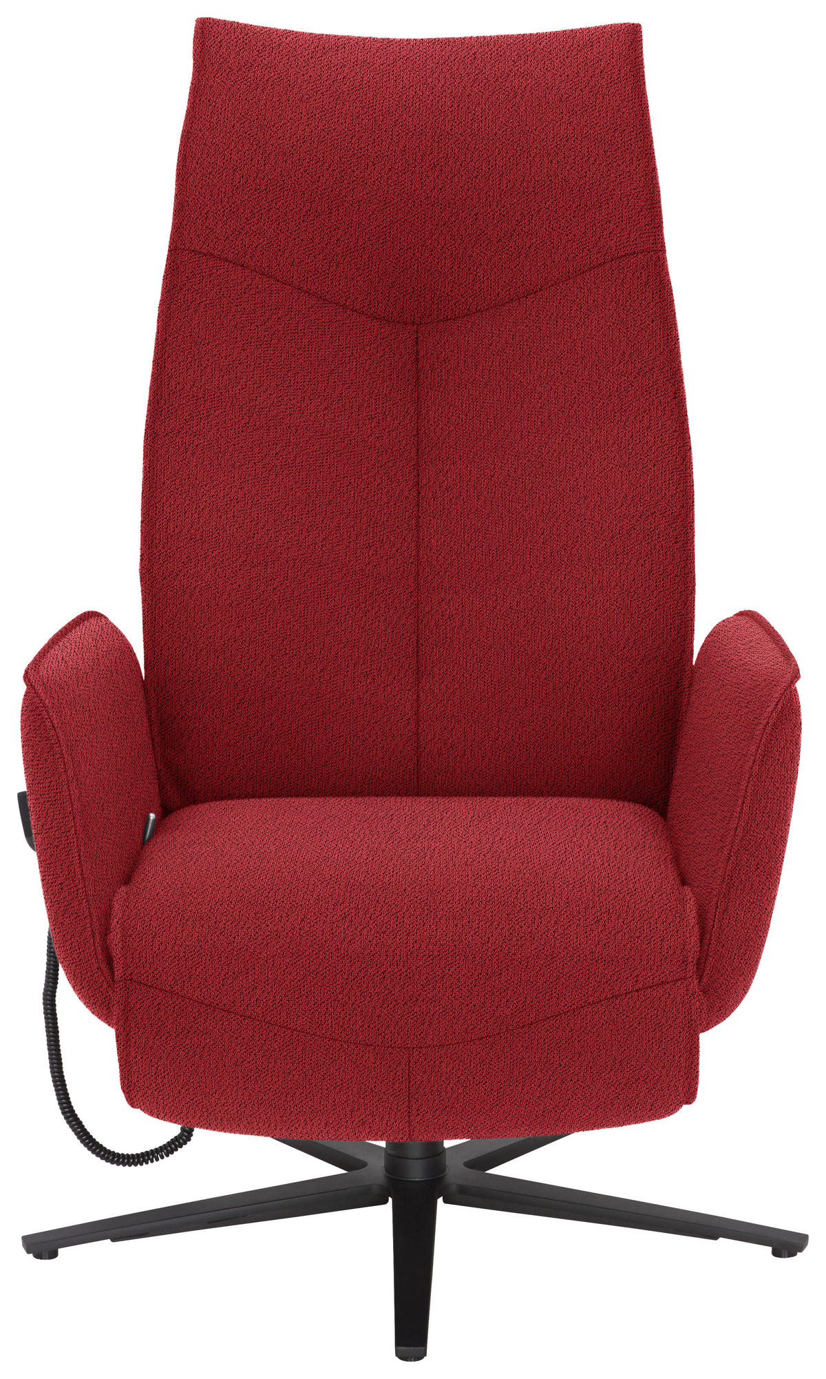 RELAXSESSEL in Textil Rot  - Anthrazit/Rot, Design, Textil/Metall (71/114/84cm) - Johann Jakob